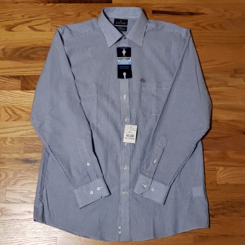 STAFFORD Fitted Dress Shirt 16 1/2  34-35